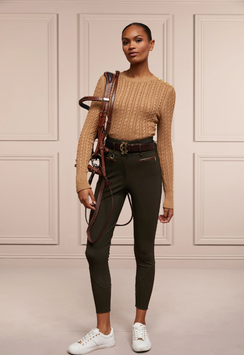 Holland Cooper Thermal Heritage Breeches - Dark Olive-1